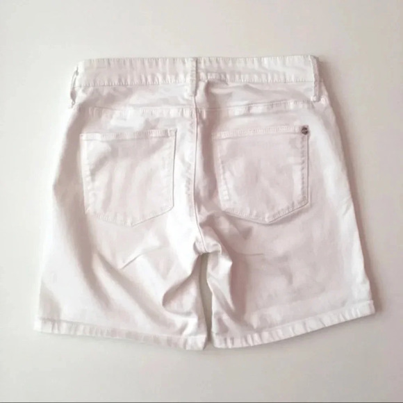 VINTAGE GUESS 90s White Casual Jean Denim Bermuda Mom Shorts Size 25 - Picture 3 of 5
